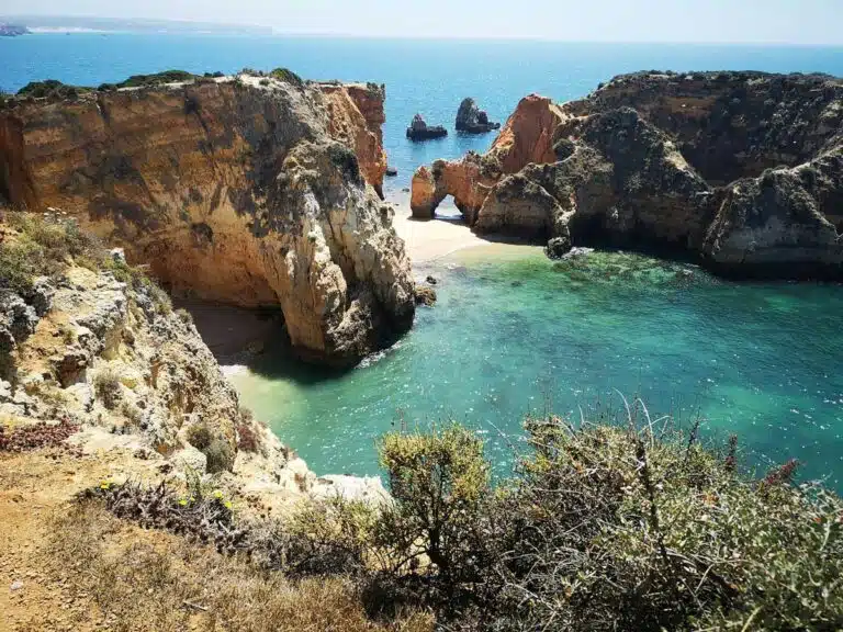 The coastline on Portugal's Algarve.