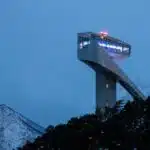 The Bergisel ski jump in Innsbruck, Austria.