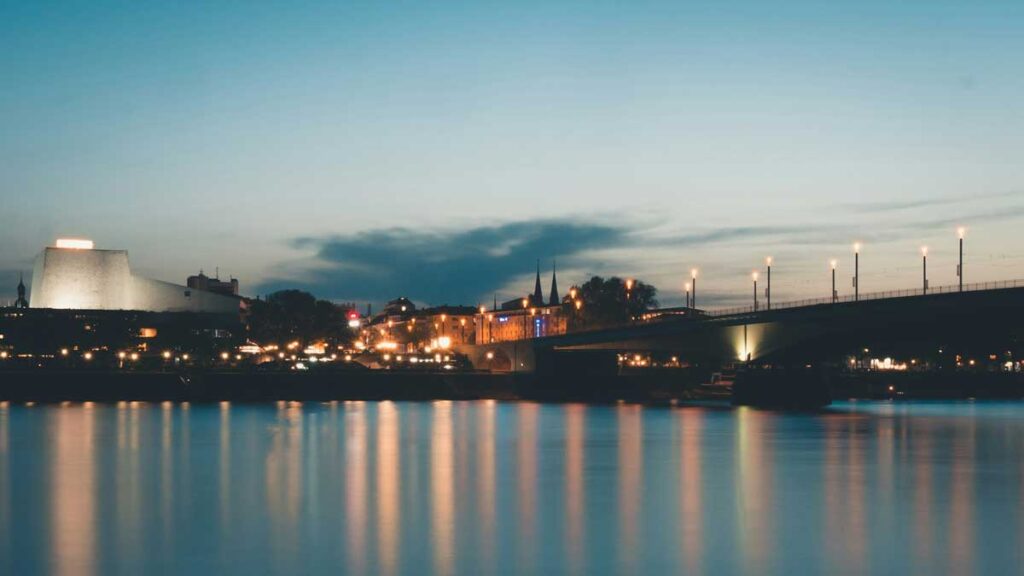 The Rhine running through Bonn, Germany.