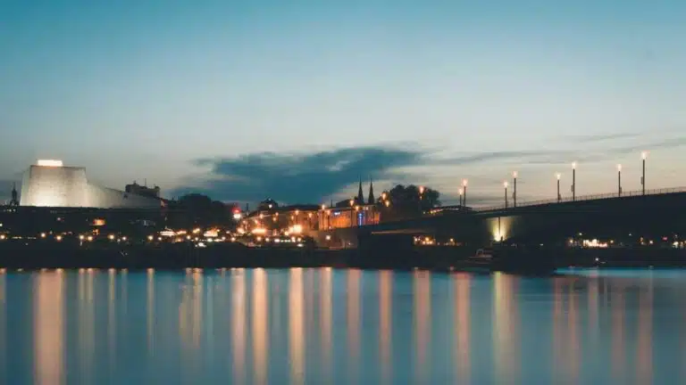 The Rhine running through Bonn, Germany.