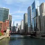 A selection of Chicago's architecture from the Chicago River.