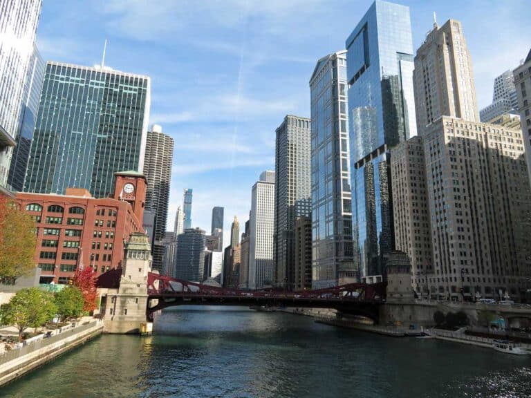A selection of Chicago's architecture from the Chicago River.
