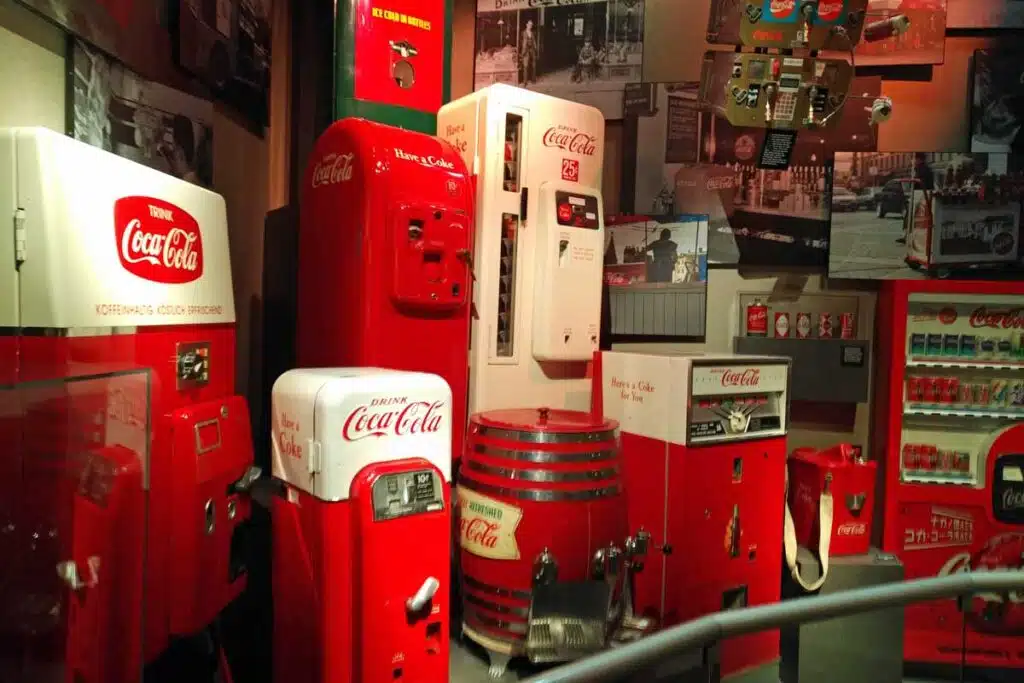 Vintage vending machines at the World of Coca-Cola in Atlanta.
