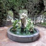 Flowers and fountain in one of Cordoba's many patios.