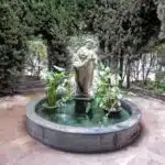 Flowers and fountain in one of Cordoba's many patios.