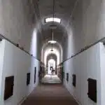 Corridor in the Eastern State Penitentiary, Philadelphia.