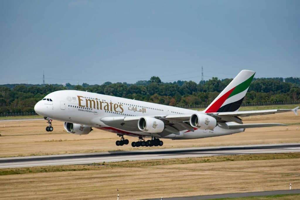 Emirates plane.