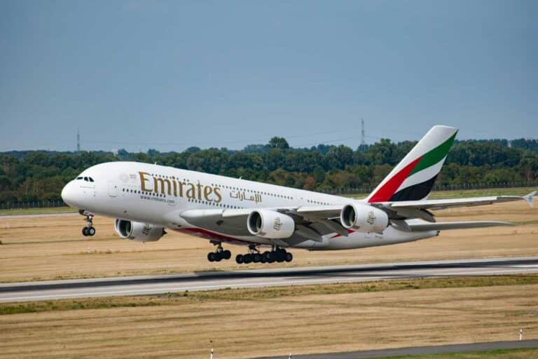 Emirates plane.