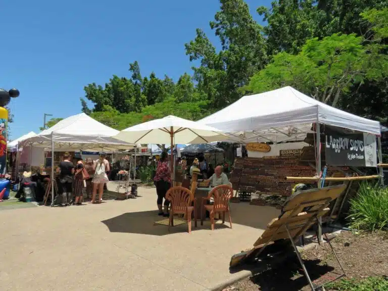 Stalls at the Eumundi Markets, Queensland.