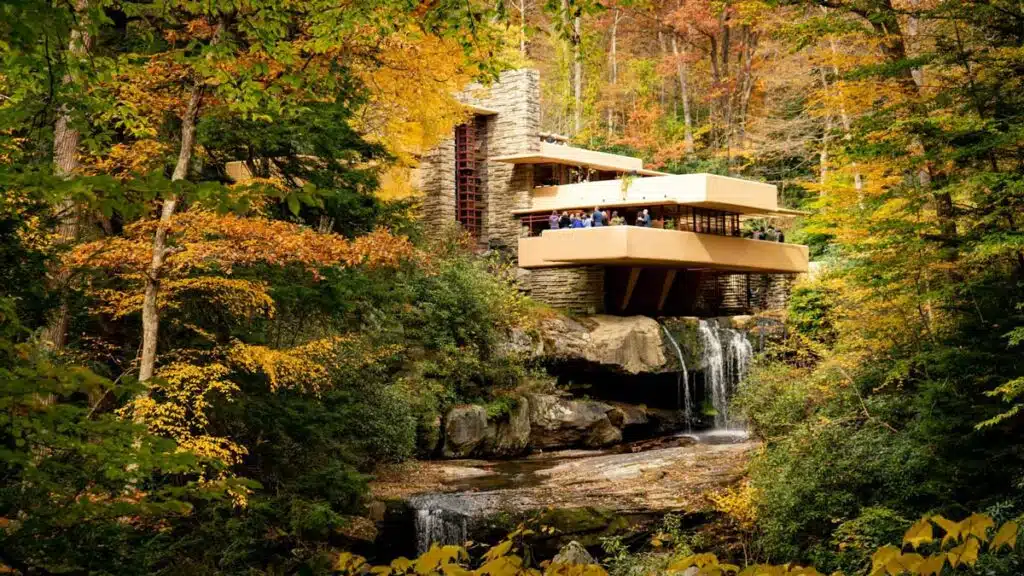 Frank Lloyd Wright's Fallingwater in Pennsylvania.
