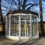 The Sixteen Going On Seventeen gazebo from the Sound of Music at Salzburg's Hellbrun Palace.