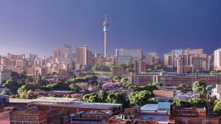The Johannesburg skyline.