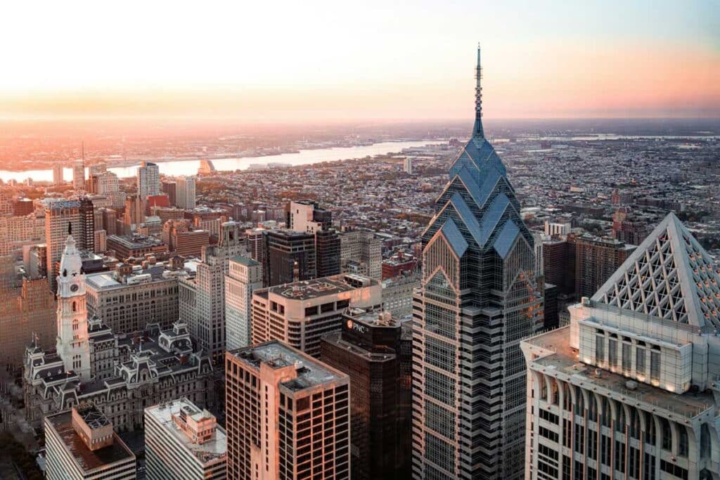 The Philadelphia skyline.