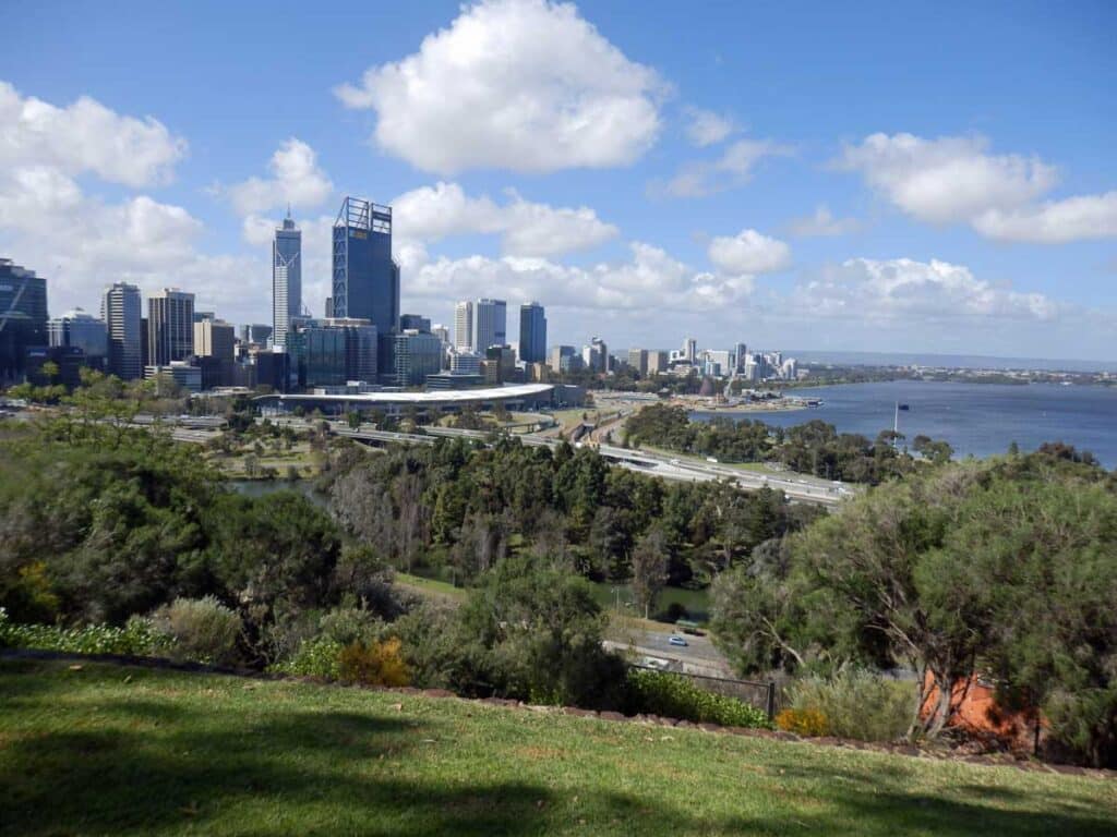 View of Perth, Western Australia, from Kings Park.