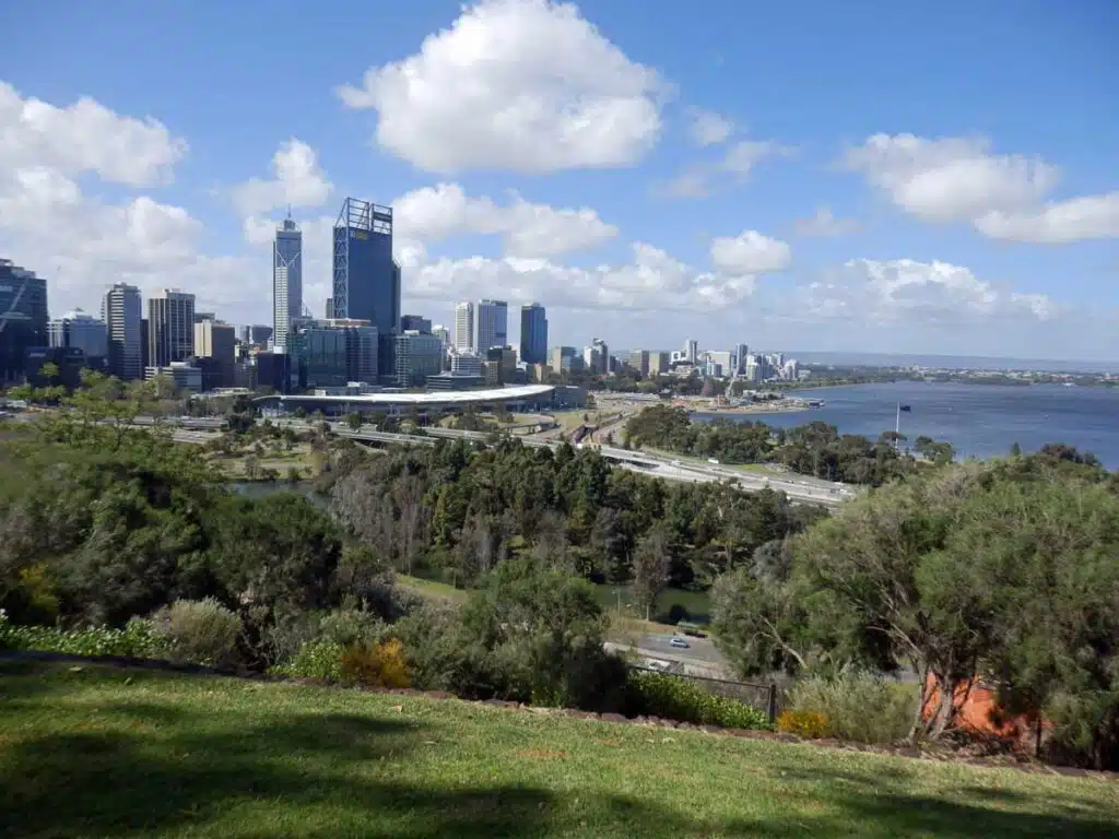 View of Perth, Western Australia, from Kings Park.