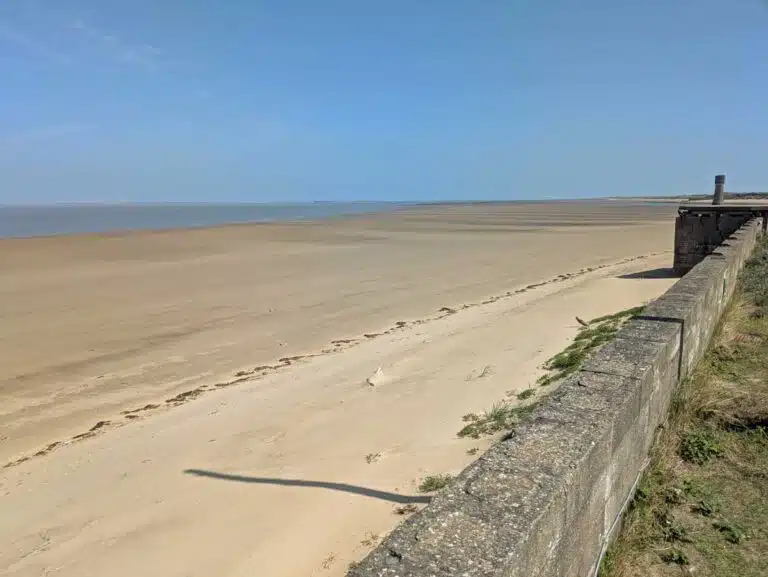 The North Sea beach at Spurn, East Yorkshire.
