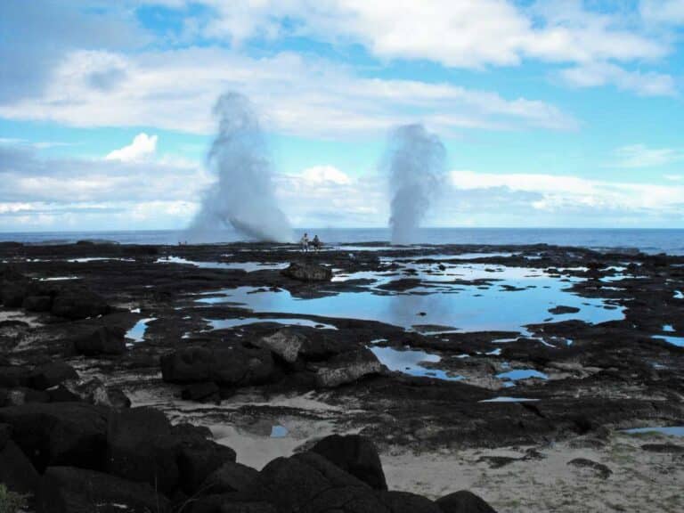 The Alofaaga Blowholes on Savaii, Samoa.