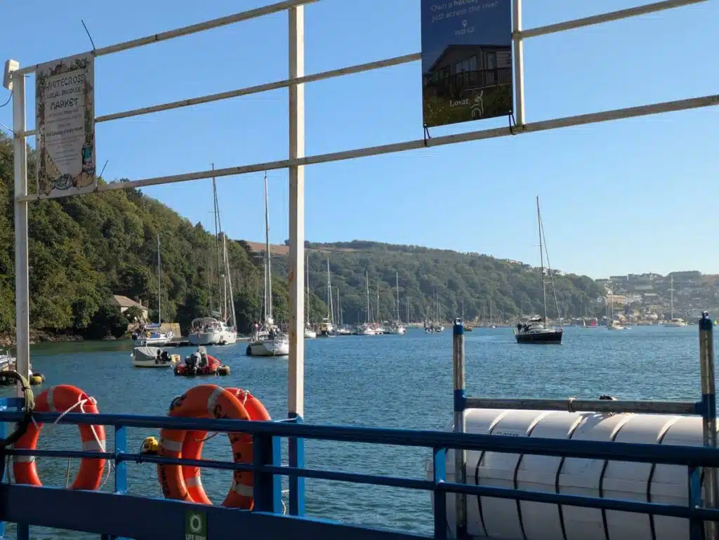 View from the Bodinnick Ferry, Cornwall.