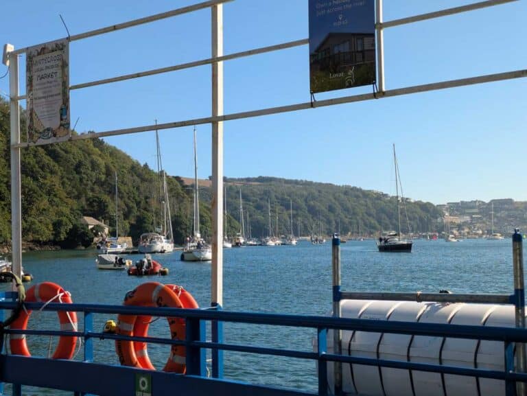 View from the Bodinnick Ferry, Cornwall.