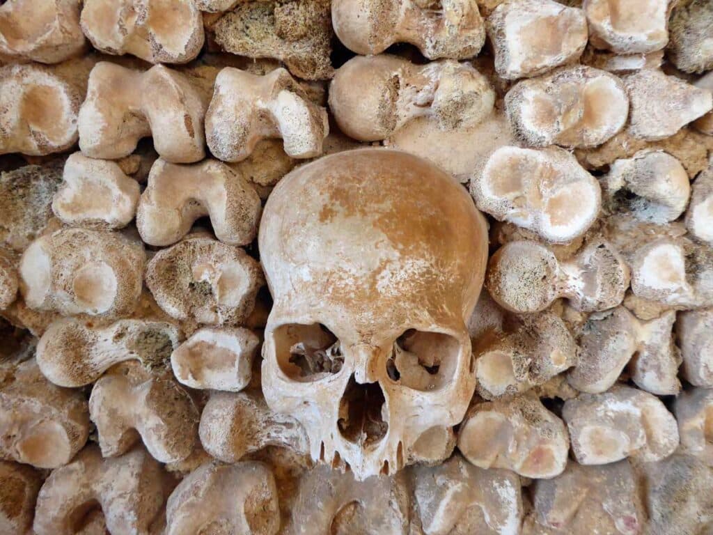 Inside the Capela dos Ossos, Faro.