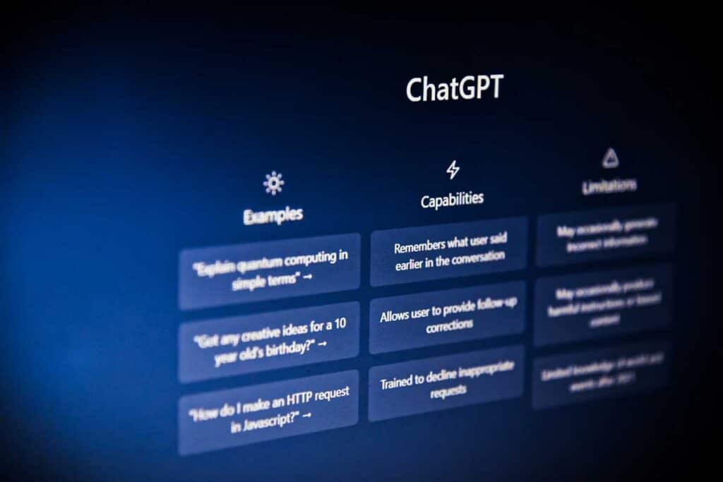 ChatGPT screen.