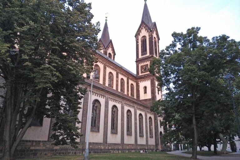 The Church of Saints Cyril and Methodius in the Karlin district of Prague.