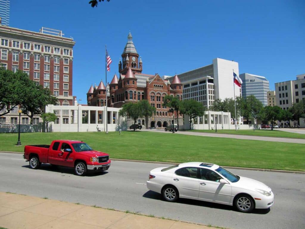Dealey Plaza in Dallas, Texas.