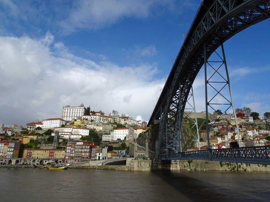 The Dom Luis I bridge in Porto, Portugal.