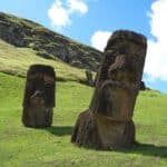 The moai of Easter Island.