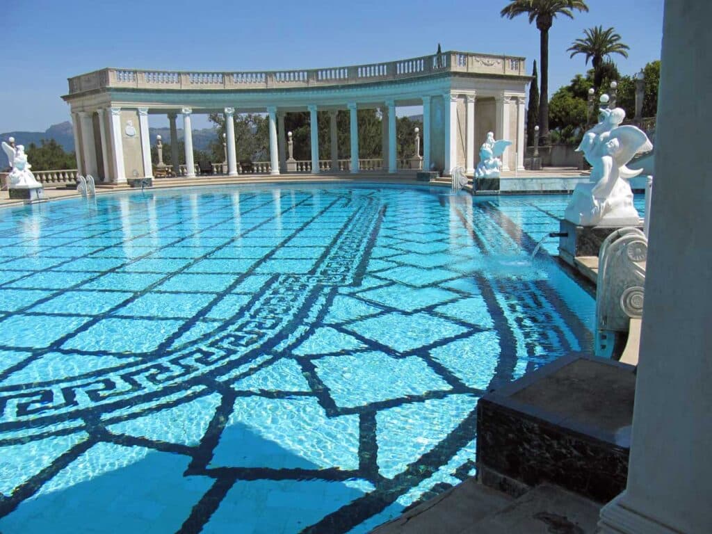 The Neptune Pool at Hearst Castle, California.