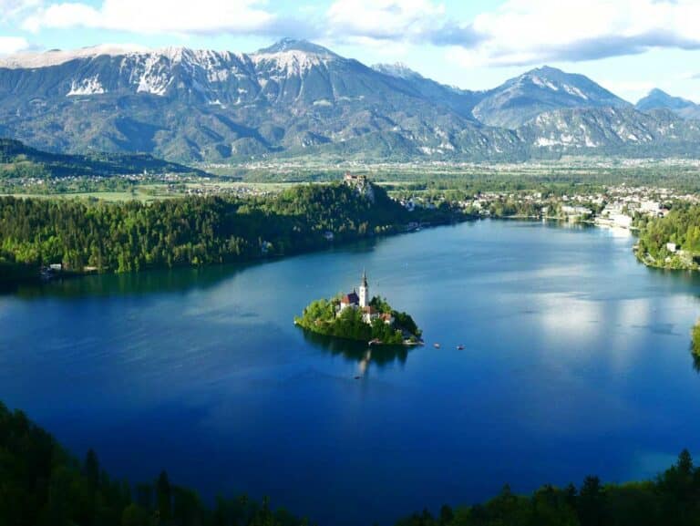 Lake Bled in Slovenia - easily reachable from Trieste, Italy.