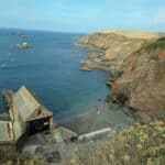The beach at Lizard Point, Cornwall.