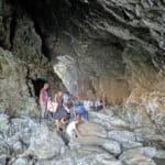 Merlin's Cave at Tintagel Haven, Cornwall.