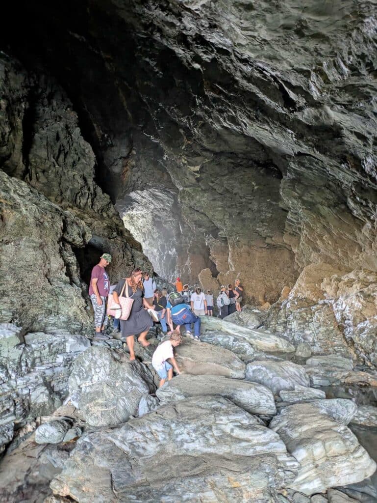 Merlin's Cave at Tintagel Haven, Cornwall.
