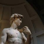 Michelangelo's David in the Galleria dell'Accademia, Florence.