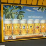 A poster advertising Munich's six historic breweries in the Bavarian capital.