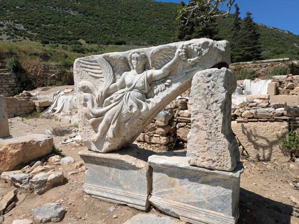 The Nike relief in Ephesus, Turkey.