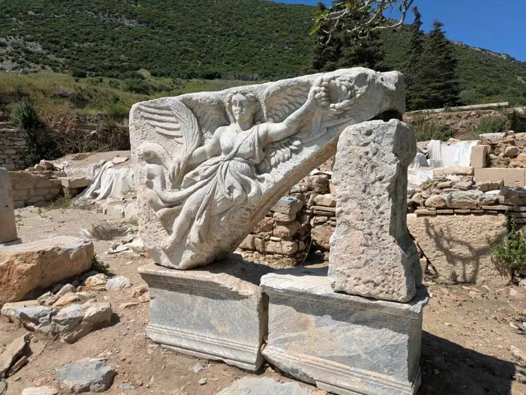 The Nike relief in Ephesus, Turkey.