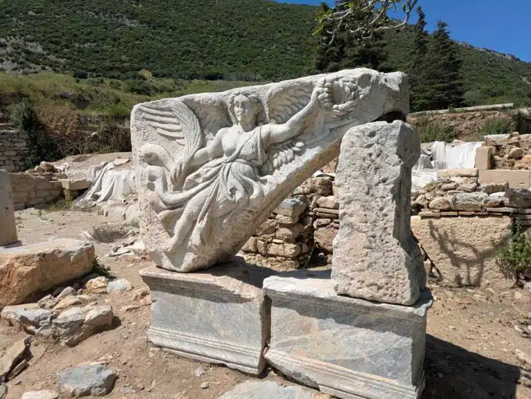 The Nike relief in Ephesus, Turkey.