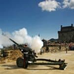 The One O'Clock Gun at Edinburgh Castle.