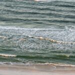 ocean waves on the shore