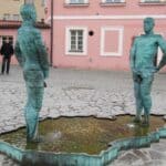 The Piss Sculpture by David Černý in Prague, Czechia.