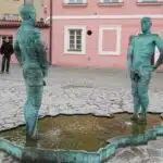The Piss Sculpture by David Černý in Prague, Czechia.