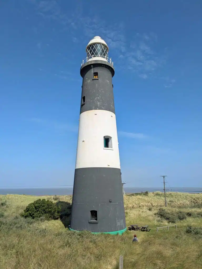 Spurn Lighthouse on the Spurn Peninsula, East Yorkshire.