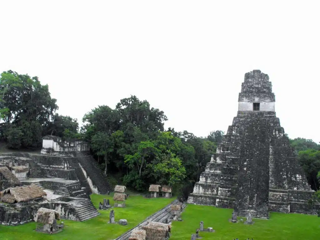 Templo I from the top of Templo II at Tikal, Guatemala.