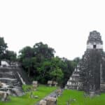 Templo I from the top of Templo II at Tikal, Guatemala.