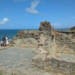 The ruins of Tintagel Castle, Cornwall.