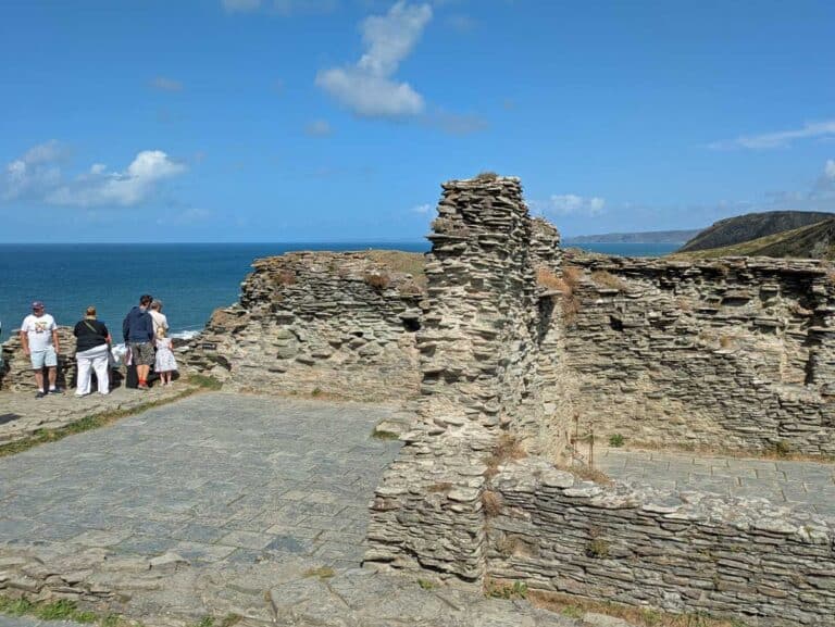 The ruins of Tintagel Castle, Cornwall.