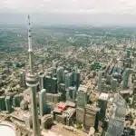 A bird's eye view of Toronto, Canada.
