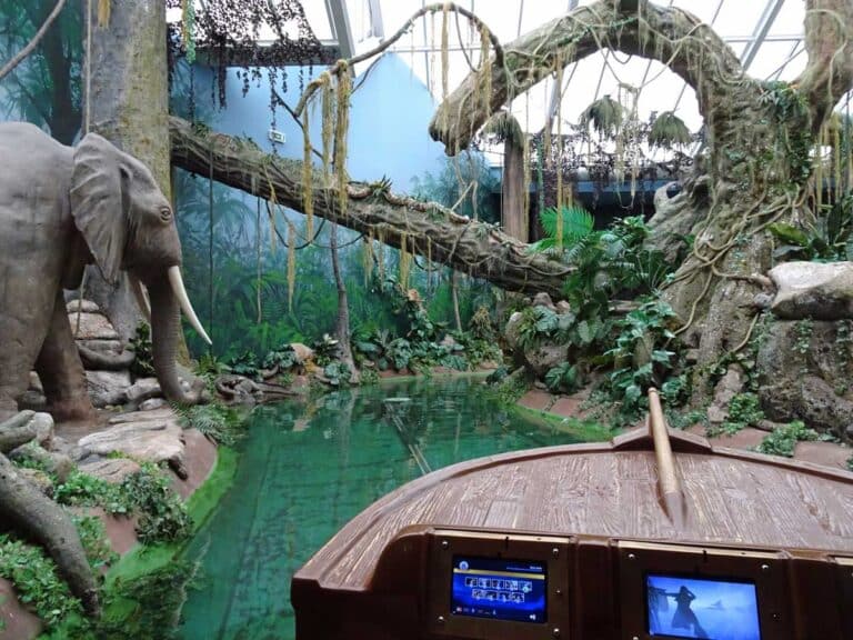 The boat ride inside World of Discoveries, Porto.